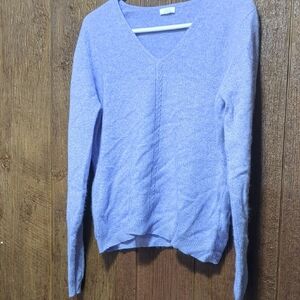 Cashmere Sweater 100% Apt 9 Women's V neck Light Purple Lavender Unsized Sm?